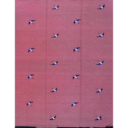 African Print Fabric/Ankara - Red, Blue "Cleared for Takeoff" Design, YARD or WHOLESALE