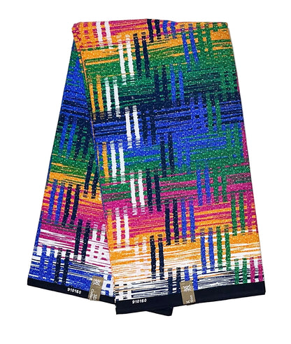African Print Fabric/ Ankara - Multicolored 'The Exchange', YARD or WHOLESALE