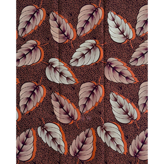 African Print Fabric/Ankara - Shades of Brown, Beige, White “Mira" Design