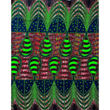 African Print Fabric/ Ankara - Brown, Green, Navy “Abimbim”, Per Yard or Wholesale
