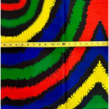 African Print Fabric/ Ankara - Red, Green, Blue, Yellow 'Madiba Reign', YARD OR WHOLESALE