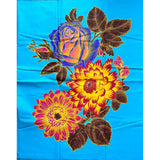 African Print Fabric/Ankara - Sky Blue 'Epic Blooms' Design, YARD or WHOLESALE
