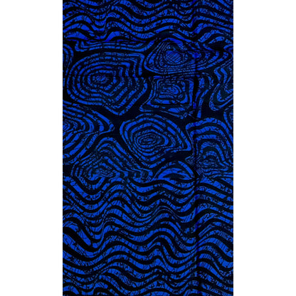 African Print Fabric/ Ankara - Blue, Black 'Transitions', Per Yard or Wholesale