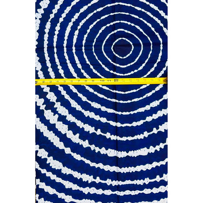 African Print Fabric/ Ankara - Shades of Blue, ‘Bahari Wave' YARD or WHOLESALE