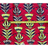 African Print Fabric/ Ankara - Red, Yellow, Brown, Navy ‘Amaya Zizi'