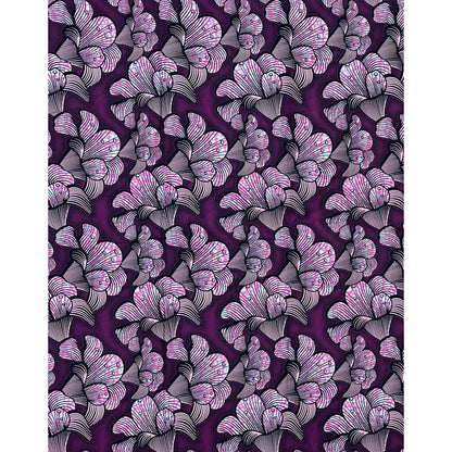 African Print Fabric/Ankara - Pink, Purple "Romance Politics" Design, YARD or WHOLESALE