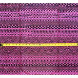 African Print Fabric/ Ankara - Pink, Black 'Koko Treble', YARD or WHOLESALE