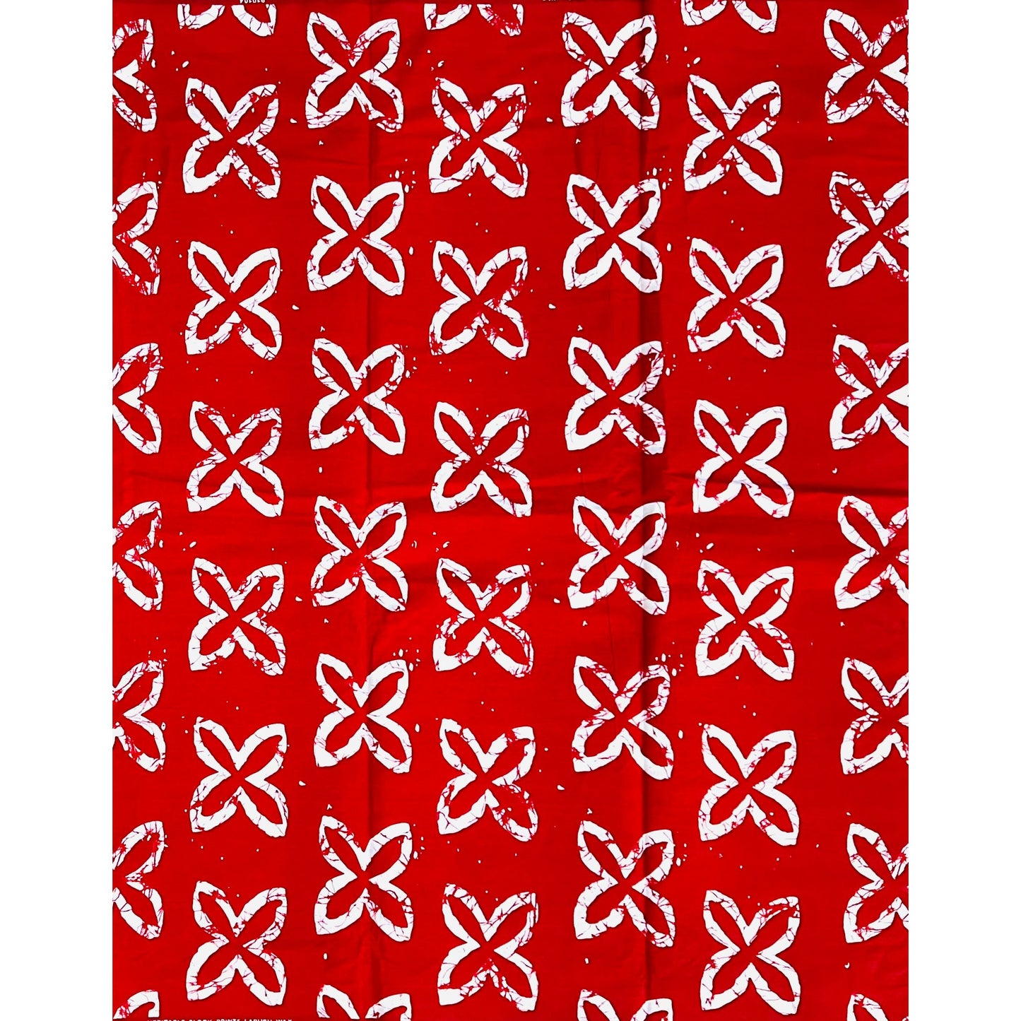 African Print Fabric/ Ankara - Red, White 'Ori Ire' Design, YARD or WHOLESALE