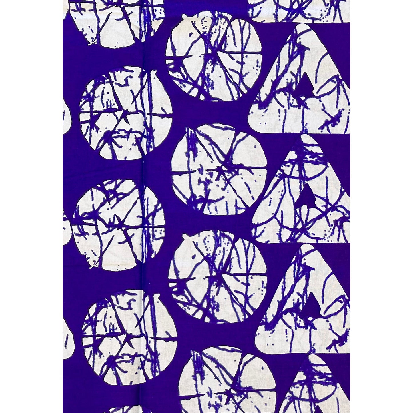 African Print Fabric/ Ankara - Shades of Blue 'House of Sankofa' Design, YARD or WHOLESALE