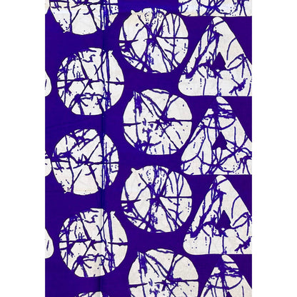 African Print Fabric/ Ankara - Shades of Blue 'House of Sankofa' Design, YARD or WHOLESALE