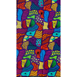 African Print Fabric/ Ankara - Multicolored 'Sègon Silhouette', YARD or WHOLESALE