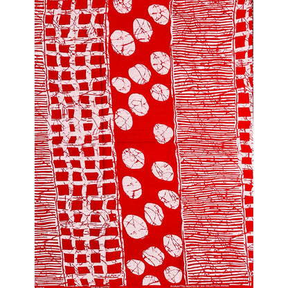 African Print Fabric/ Ankara - Red, White 'Àjọṣe Crimson', YARD or WHOLESALE