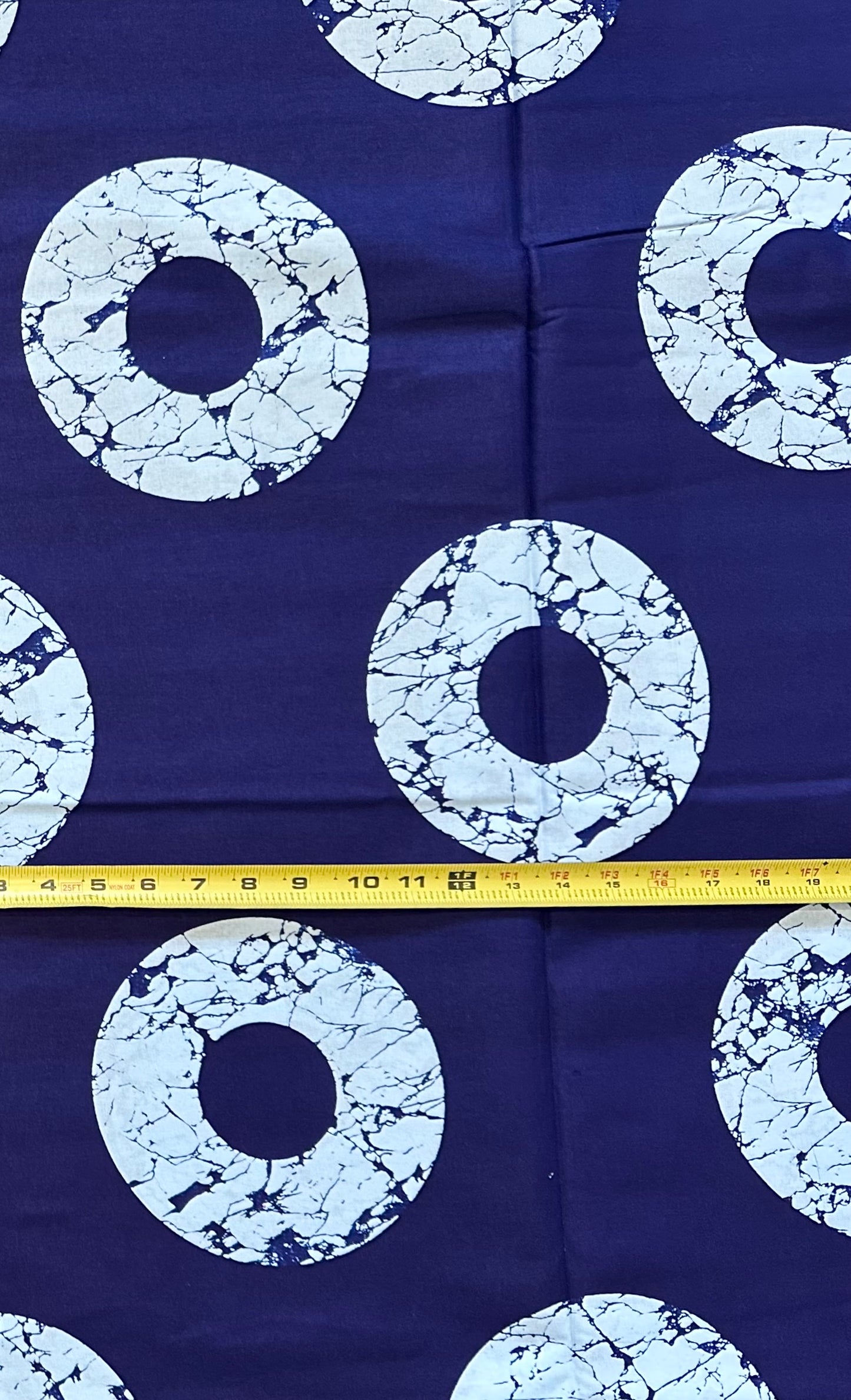 African Print Fabric/ Ankara - Blue, White 'Eyes of the World' Design, YARD or WHOLESALE (Copy)