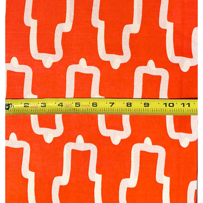 African Print Fabric/ Ankara - Orange, White 'City of Joy', Per Yard or Wholesale