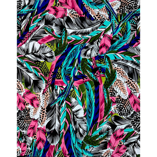 African Print Fabric/ Ankara - Turquoise, Pink, Green, Blue ‘Pepper & Panther' Design, YARD or WHOLESALE