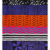 African Print Fabric/ Ankara - Purple, Orange, Pink, Blue, Black "Zoko", Yard or Wholesale