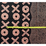 African Print Fabric/ Ankara - Black, Light Pink 'XOXO', Per Yard or Wholesale