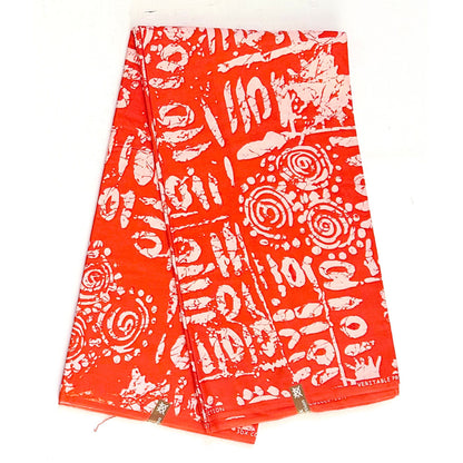 African Print Fabric/ Ankara - Shades of Orange 'Fire Mother Energy', Per Yard or Wholesale
