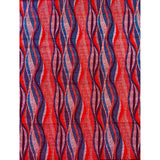 African Fabric/ Ankara - Shades of Red, White, Blue 'Mvuto,' Design, YARD or WHOLESALE