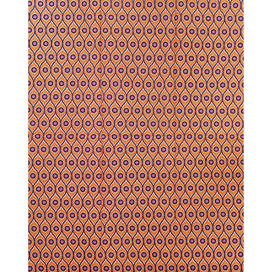 African Print Fabric/ Ankara - Orange, Brown, Pink 'The Wedding Favorite' Design, 1 Yard