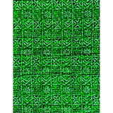 African Print Fabric/ Ankara - Green, Black 'Bola Code' Design, YARD or WHOLESALE