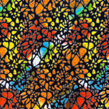 African Print Fabric/ Ankara - Shades of Orange, Blue, Yellow, Green 'Miu’ YARD or WHOLESALE