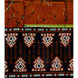 African Print Fabric/ Ankara - Brown, Black, Cream 'Amai Baako' Design