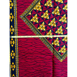 African Print Fabric/ Ankara - Red & Marigold 'Proper Royal 2.0', YARD or WHOLESALE