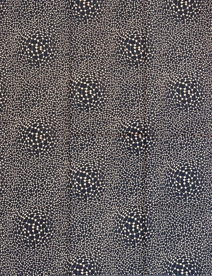African Print Fabric/ Ankara - Beige, Navy 'Kena Static' Design, 1 Yard (Copy)