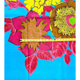African Print Fabric/Ankara - Light Blue, Pink 'Epic Blooms' Design, YARD or WHOLESALE