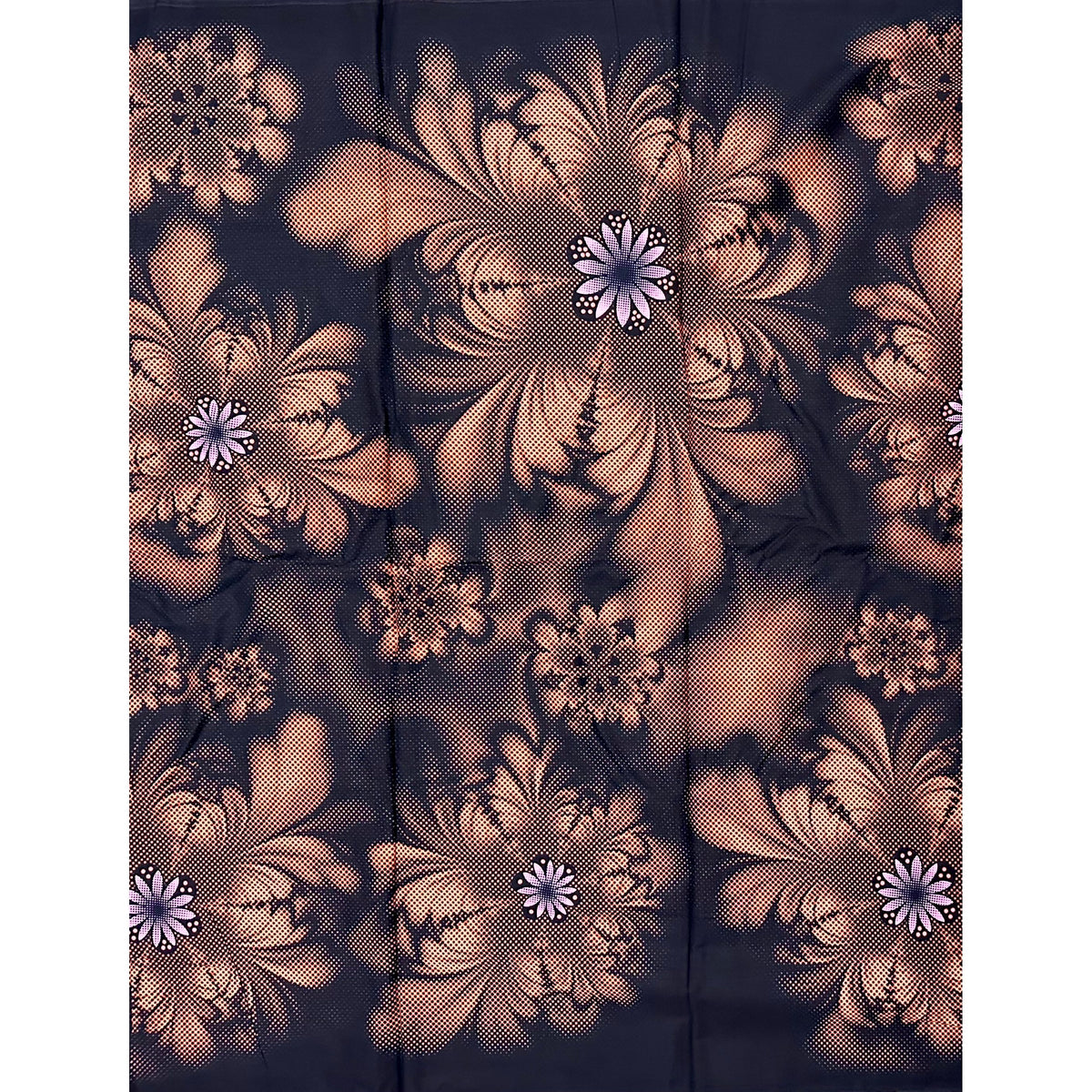 African Print Fabric/ Ankara - Brown, Black, Pink "Big Occasion", YARD or WHOLESALE