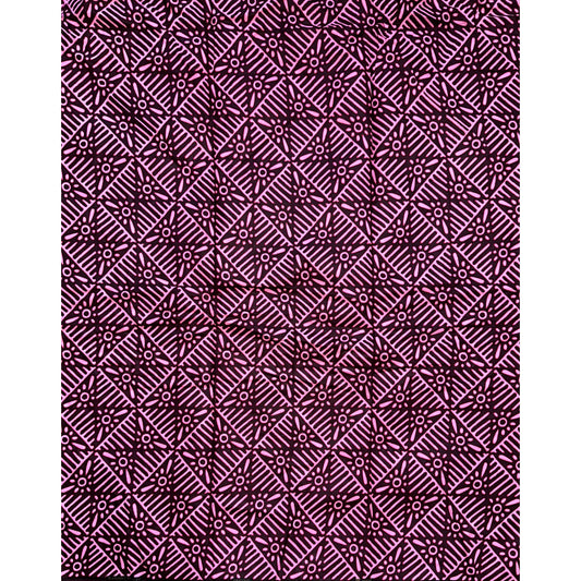 African Print Fabric/Ankara - Brown, Pink 'Kisat', YARD or WHOLESALE