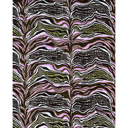 African Print Fabric/ Ankara - Pink, Green, Brown ‘Disrupt the Room' Design, YARD