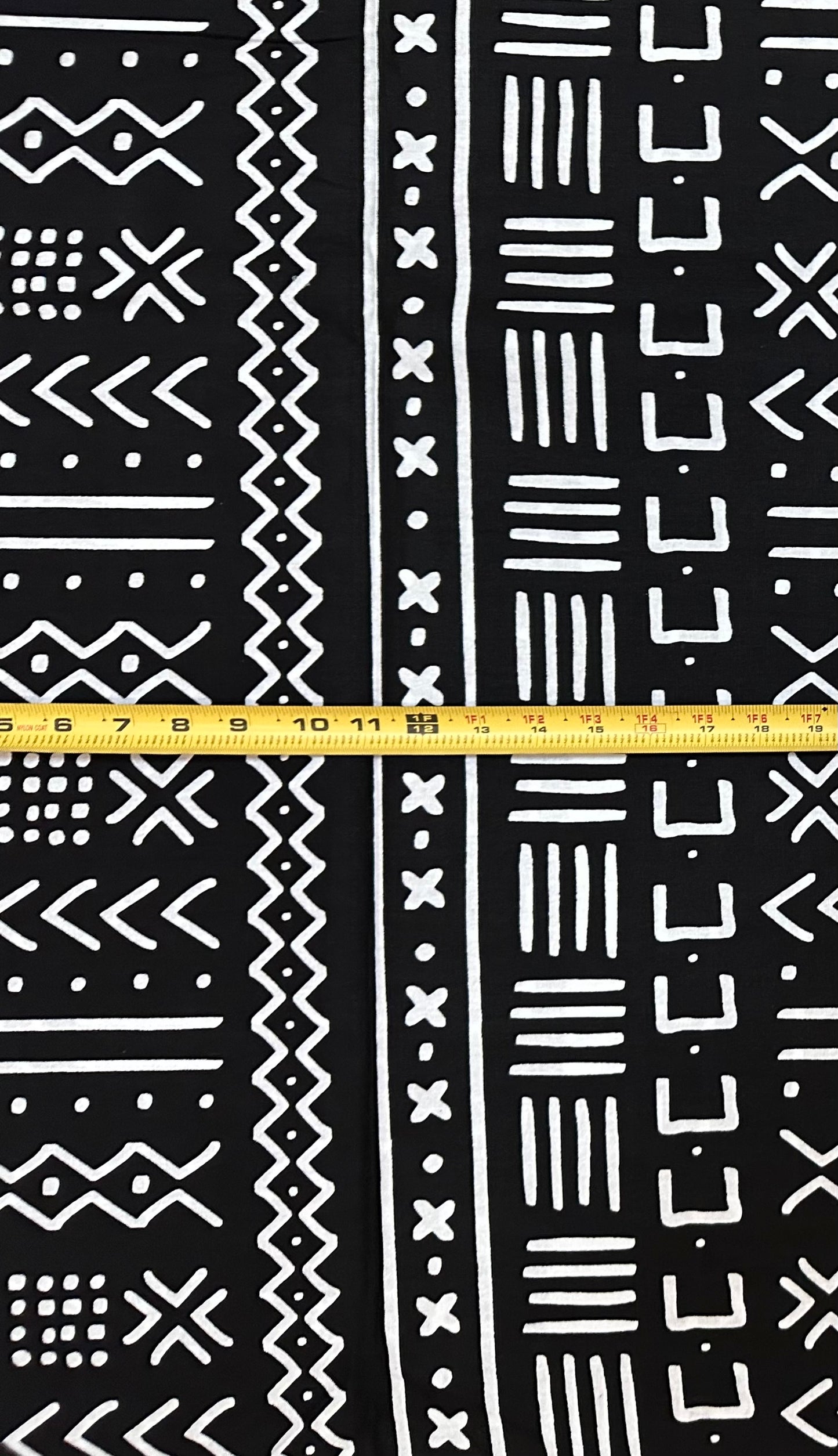 African Print Fabric/ Ankara - Black, White 'Kokoroko', Per Yard or Wholesale