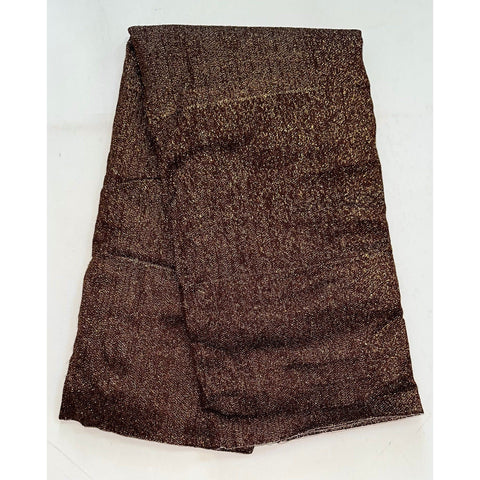 African Fabric/ Woven, Kente - Brown & Metallic Gold “Wafaa”, ~2 Yards