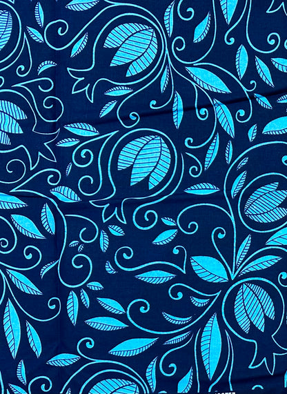 African Print Fabric/ Ankara - Shades of Blue 'The Quiet Estate', Yard or Wholesale