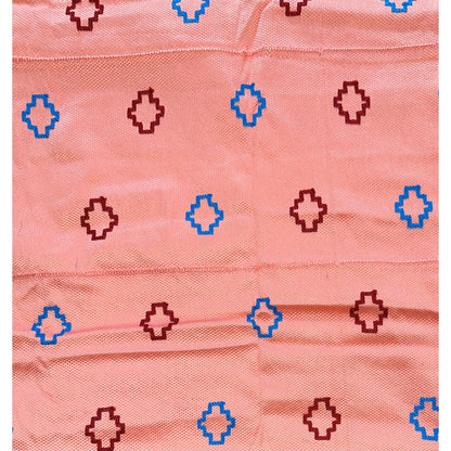 African Fabric/ Woven, Embroidered Kente - Pink, Blue “Siisi”, ~2 Yards