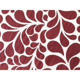 African Print, Stretch Cotton Satin Fabric- Rusty Red, White "Mimi", Per Yard