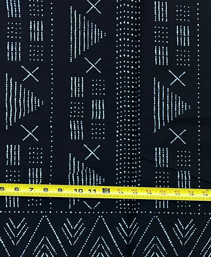 African Print Fabric/ Ankara - Black, Indigo “Dogon Sparkle', Yard or Wholesale