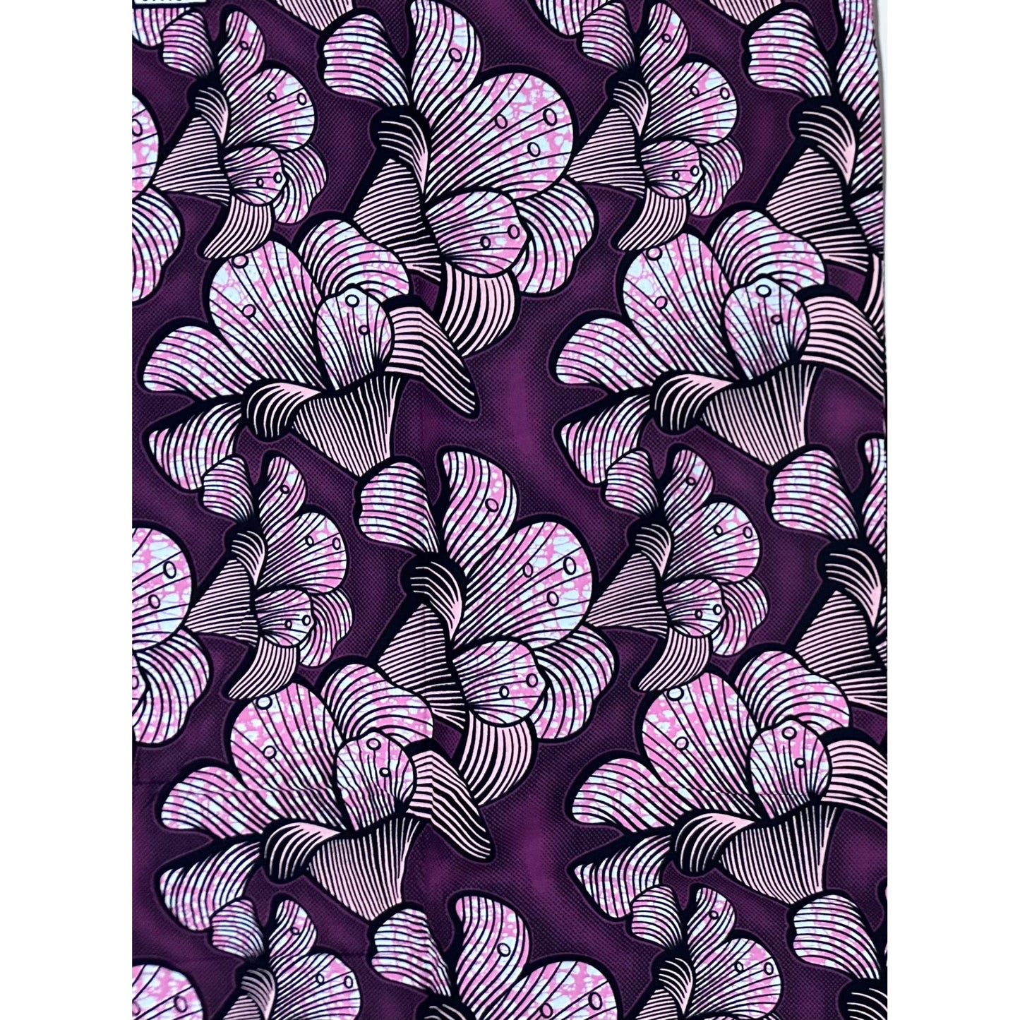 African Print Fabric/Ankara - Pink, Purple "Romance Politics" Design, YARD or WHOLESALE