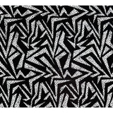 African Print Fabric/ Ankara - Black & White 'Marara', YARD OR WHOLESALE