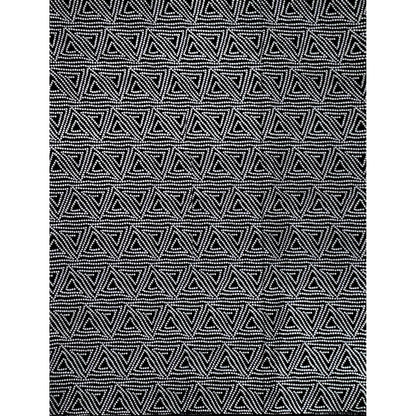 African Print Fabric/ Ankara - Black, White 'Tribal Matrix' Design, YARD or WHOLESALE
