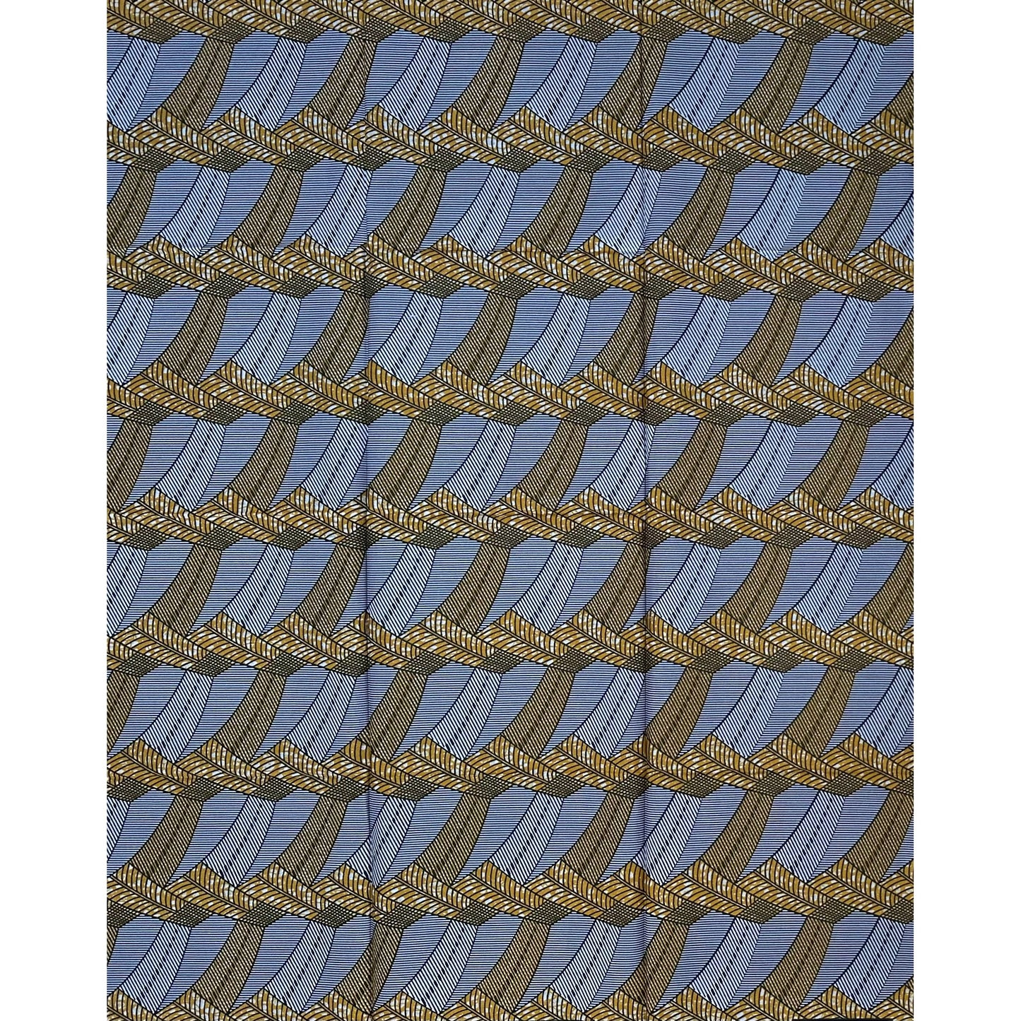 African Print Fabric/ Ankara - Gray, Brown ‘Obi Balance' Design, 1 Yard