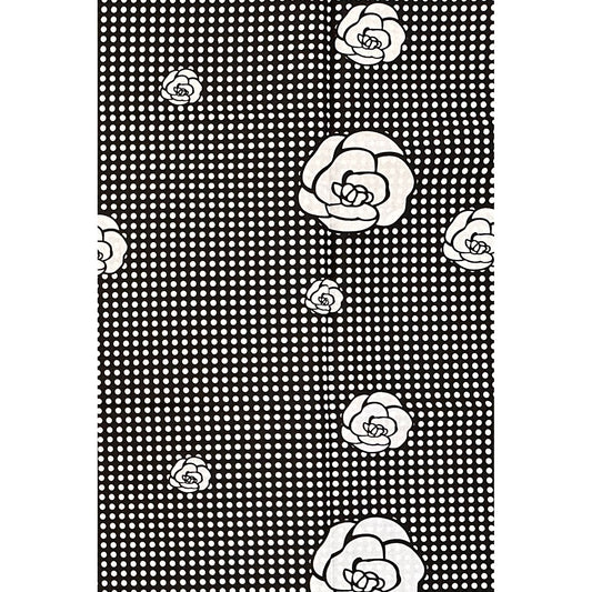 African Print Fabric/ Ankara - Black, White 'Black Coffee in Kigali', Per Yard or Wholesale