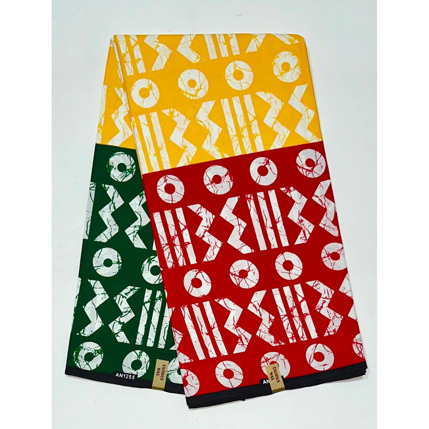 African Print Fabric/ Ankara - Red, Yellow, Green 'Tribe of Ọmọlúàbí', YARD or WHOLESALE
