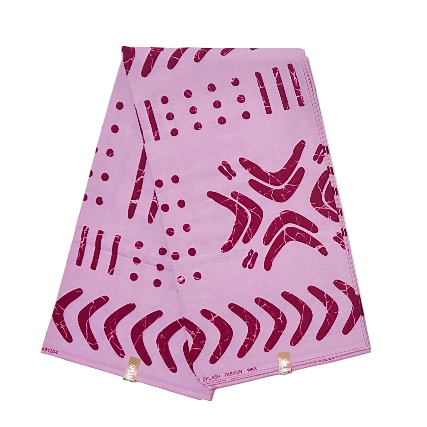 African Print Fabric/Ankara - Pink, Red "She Said Plenty" Design, YARD or WHOLESALE