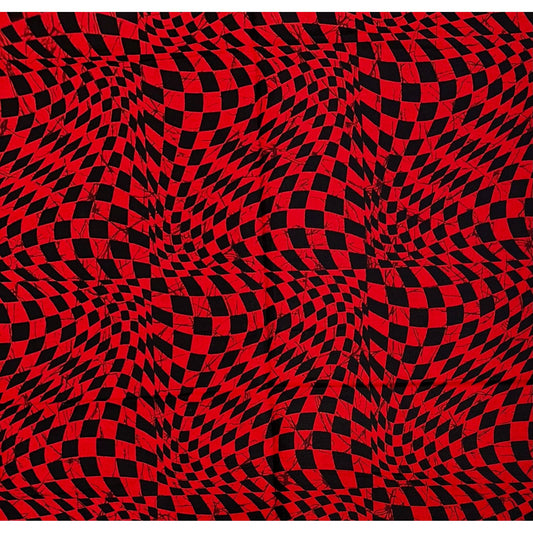 African Print Fabric/ Ankara - Red, Black 'Kikapu Kiss” YARD or WHOLESALE