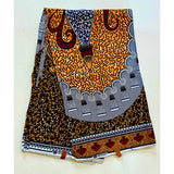 African Print Fabric/ Ankara - Orange, Red, Black "Dodzi’s Wish", YARD or WHOLESALE