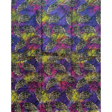 African Print Fabric/ Ankara - Purple, Yellow, Brown, Pink, Black 'Infatuation', YARD or WHOLESALE