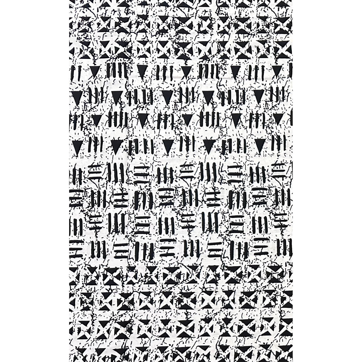 African Print Fabric/ Ankara - White, Black 'Mark My Words' Design, YARD or WHOLESALE